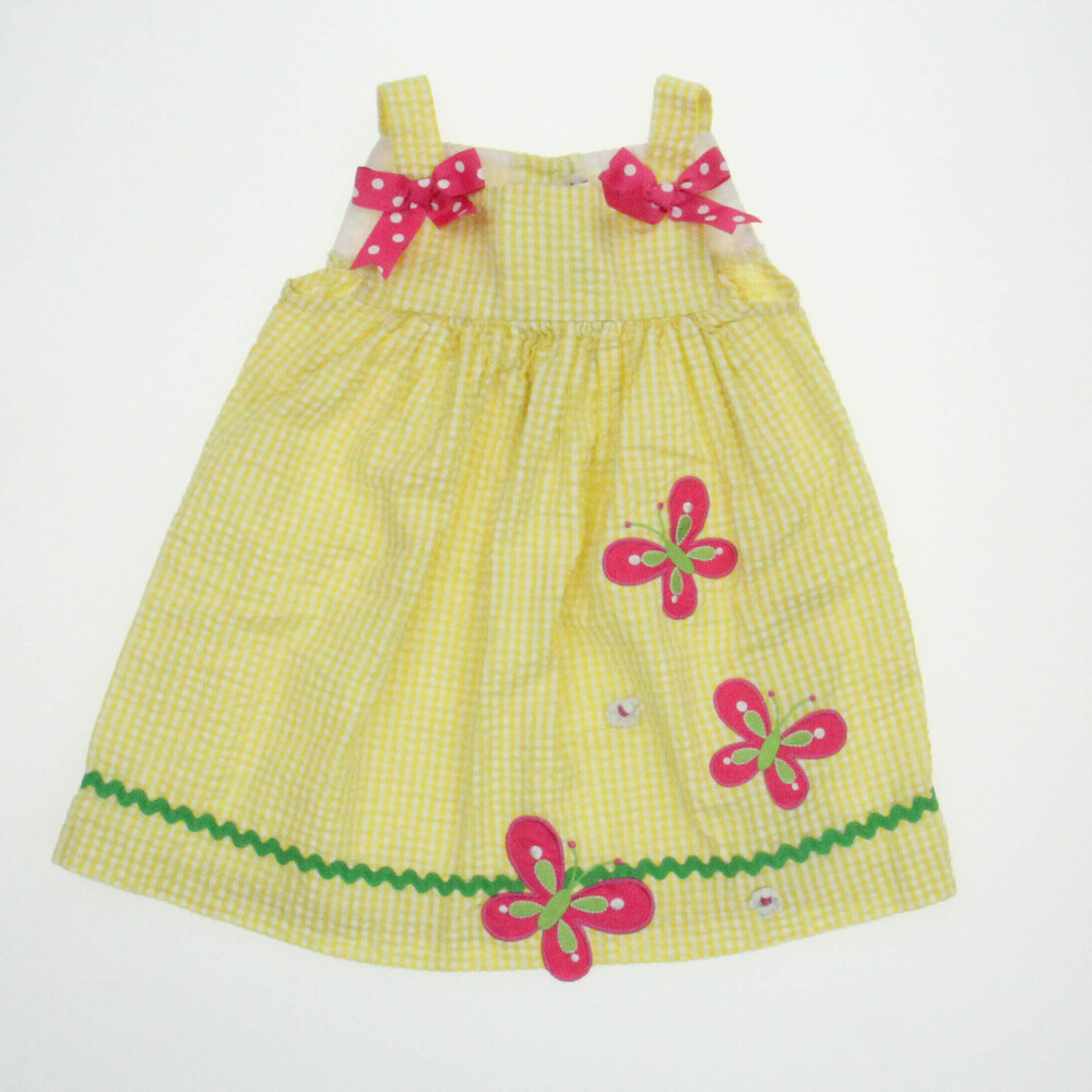 Rare, Too! Girls Yellow | Butterfly Dress size: 24 Months